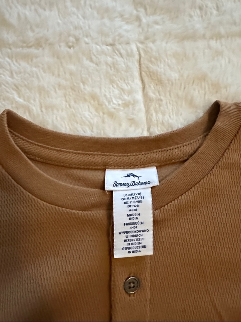 Tommy Bahama Kids Long Sleeve Henley & Crewneck - Brown & Dark Gray - Picture 2 of 2